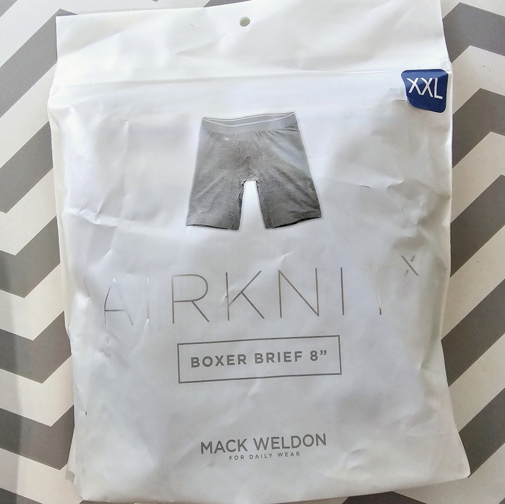 Mack Weldon Airknit boxer briefs 8"- XXL Indigo Heather